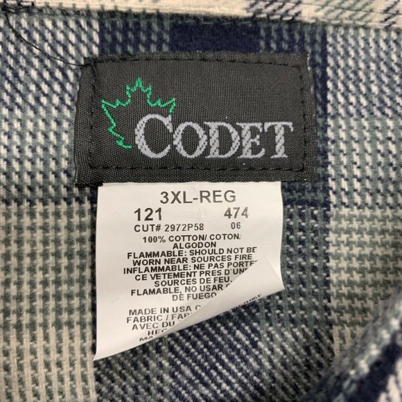 Codet Heavyweight Brawny Flannel Shirt Jacket Mens - Picture 2 of 8